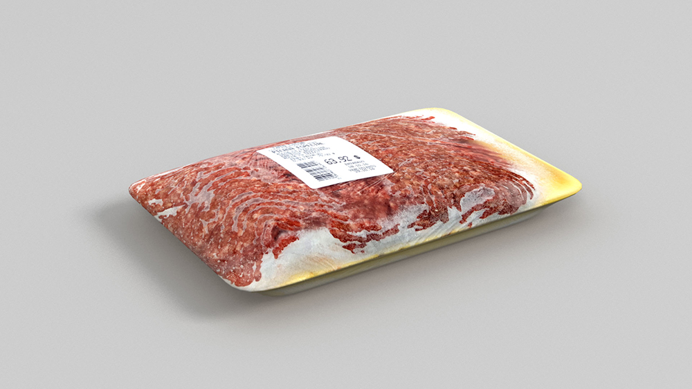 Carne picada congelada